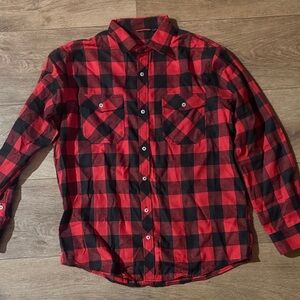Classic Red and Black Checkered Men's Shirt